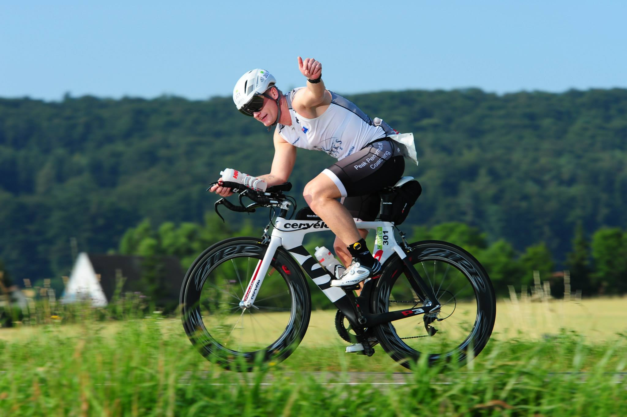 Clyde Rosanowski cycling during an endurance event