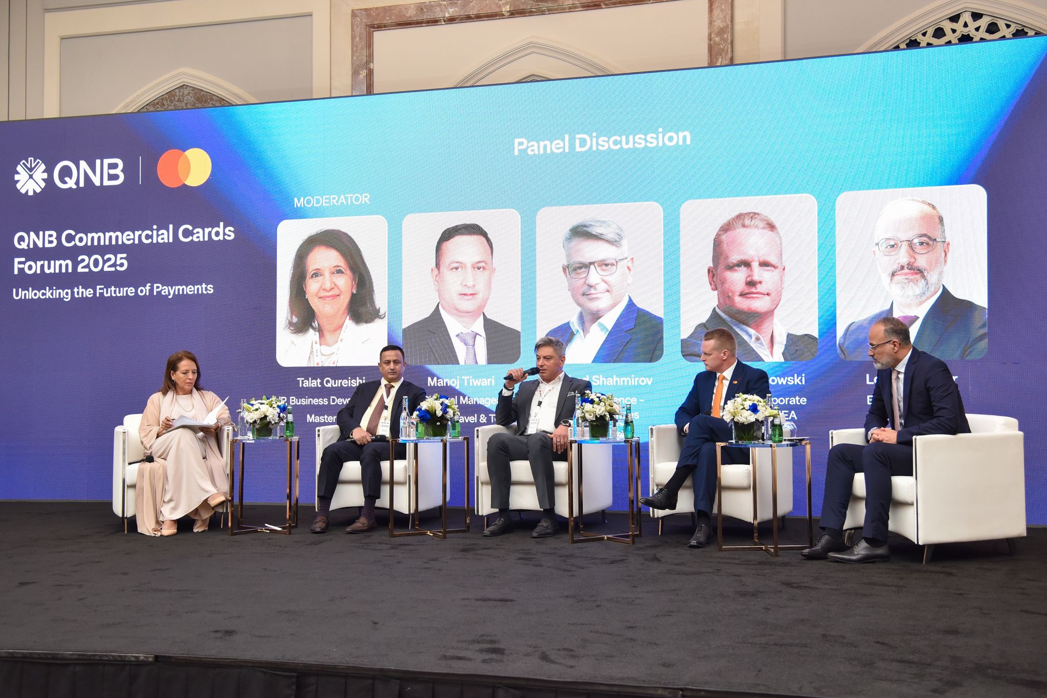 Clyde Rosanowski participating in a panel at the QNB Commercial Cards Forum